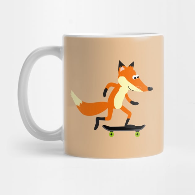 Fox skateboarding by hyperactive